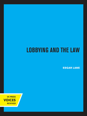 cover image of Lobbying and the Law